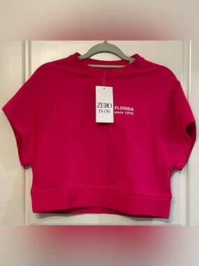 Zara Bright Pink Cropped Top